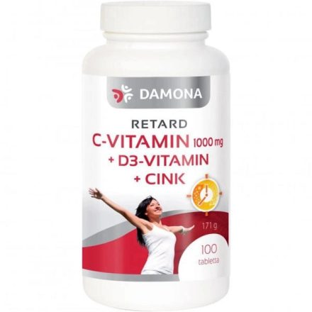 C-vitamin Damona 1000 mg retard+D3+Cink tabletta (100x)