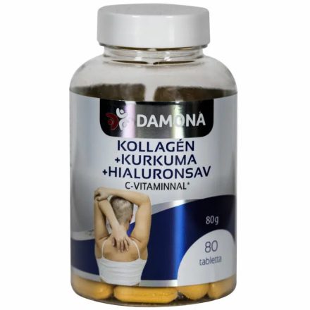 Damona kollagén+kurkuma+hialuronsav c-vitaminnal 80x