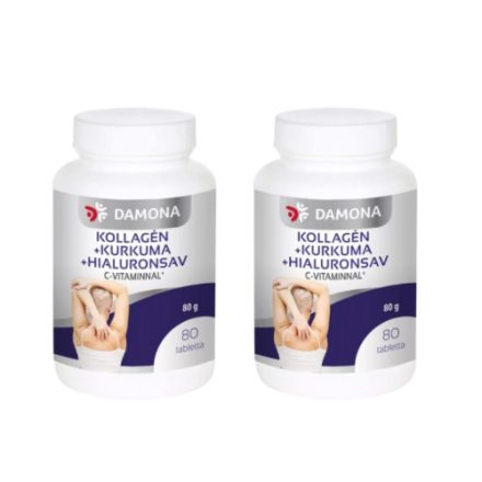 Damona kollagén+kurkuma+hialuronsav c-vitaminnal 2x80